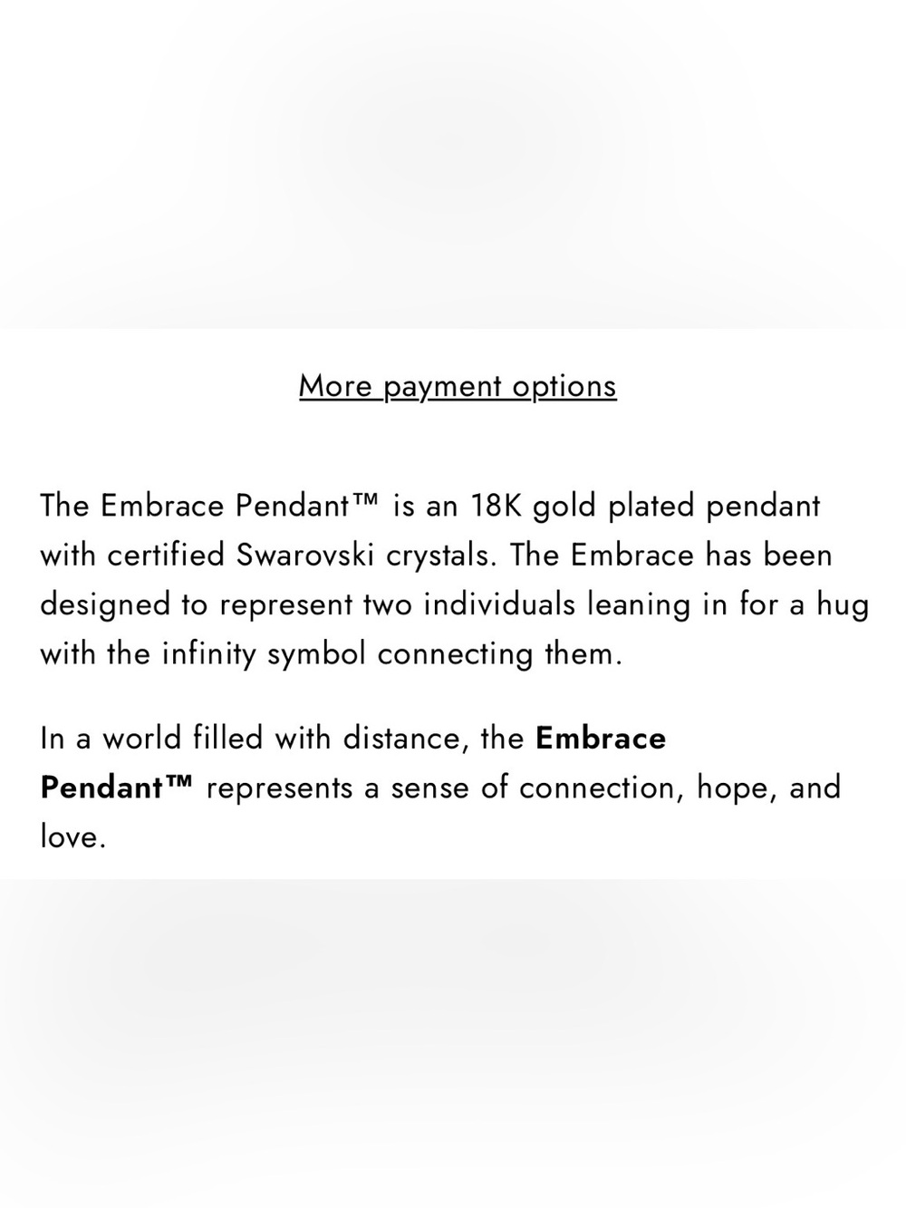 EMBRACE PENDANT, ROSE GOLD – LIMITED EDITION 18K Gold Plated  Necklace - Picture 3 of 9